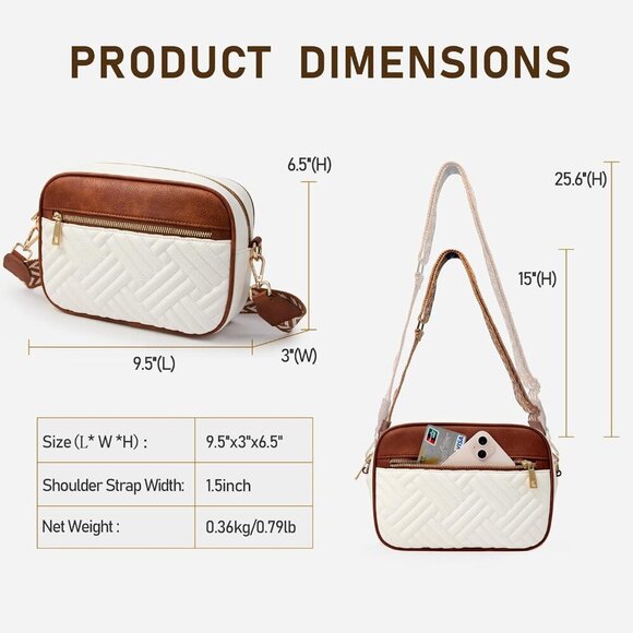 Crossbody Bags for Women - Trendy Vegan Leather Small Purse, Travel-Ready Design - Picture 3 of 7